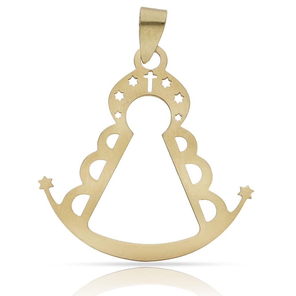 Colgante Oro 18Kl Virgen del Rocio - 24x25mm