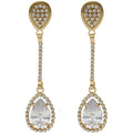 Pendientes Oro 18Kl Circonitas 9x39mm