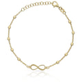 Pulsera Plata Chapada en Oro Infinito