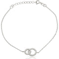 Pulsera Plata 925mm 2 Alianzas Circonitas