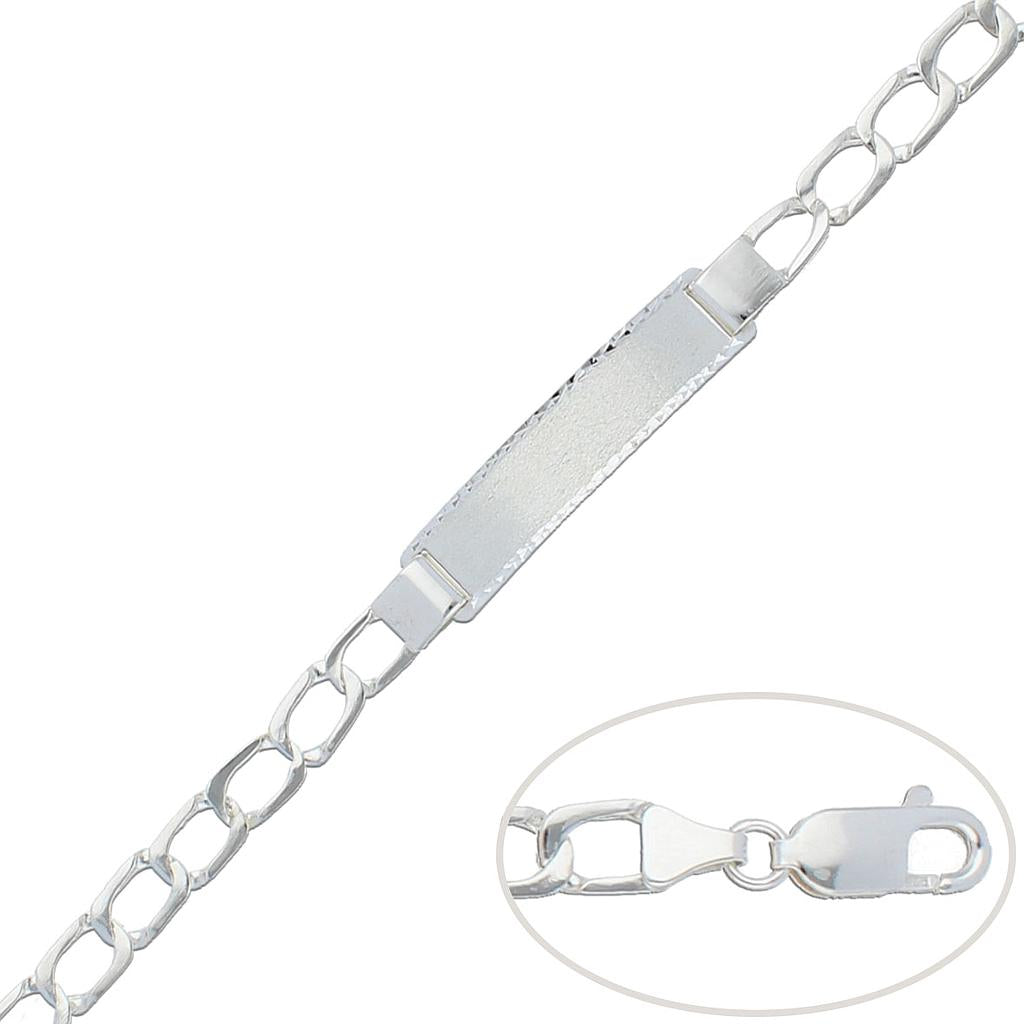 Pulsera con Placa Plata 925mm - 6,50mm