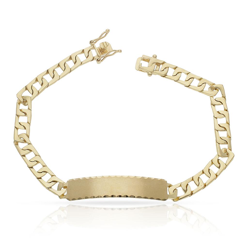 Pulsera Oro 18KL Maciza Placa