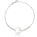 Pulsera Plata 925 Círculo Corazones