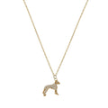 Gargantilla Oro 18K Perro Circonitas