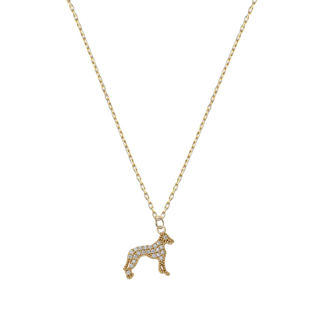 Gargantilla Oro 18K Perro Circonitas