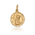 Medalla Oro 18K Ángel “Yo Te Cuidadé” 13mm