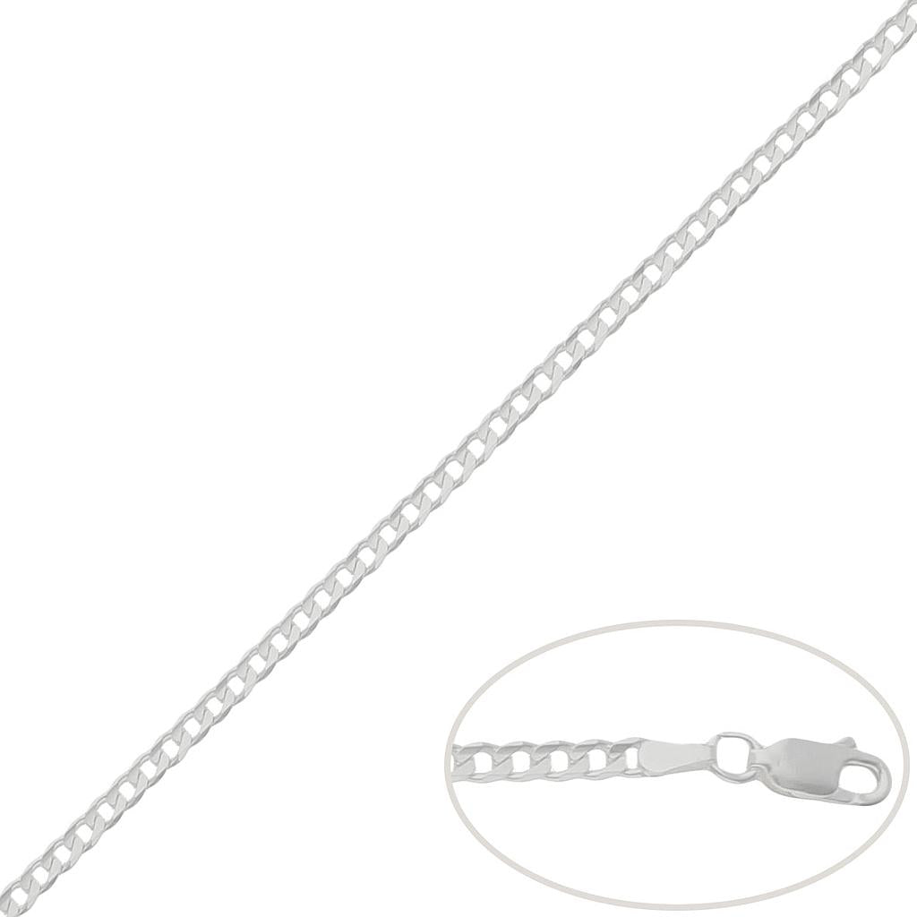 Cadena Plata 925 Barbada Maciza 3x1 - 3mm