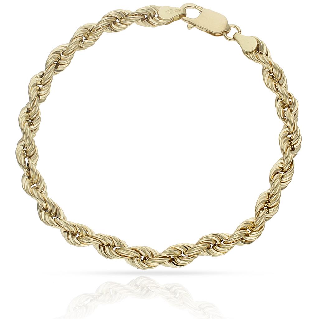Pulsera Salomónica Tallada Oro 18K 6mm
