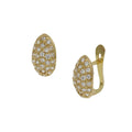 Pendientes Oro 18K Oval Circonitas 6x11mm