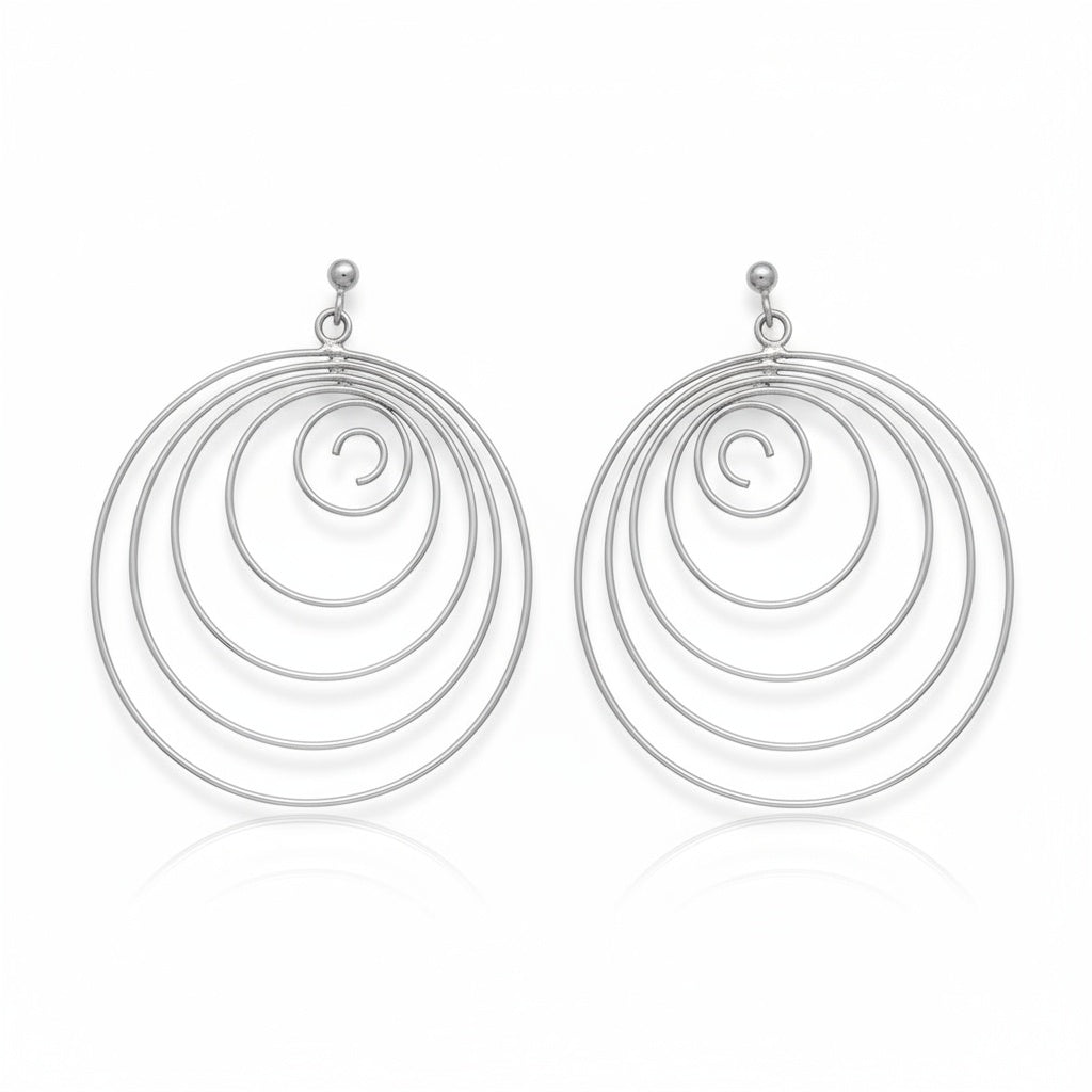 Pendientes Espiral Plata 925mm