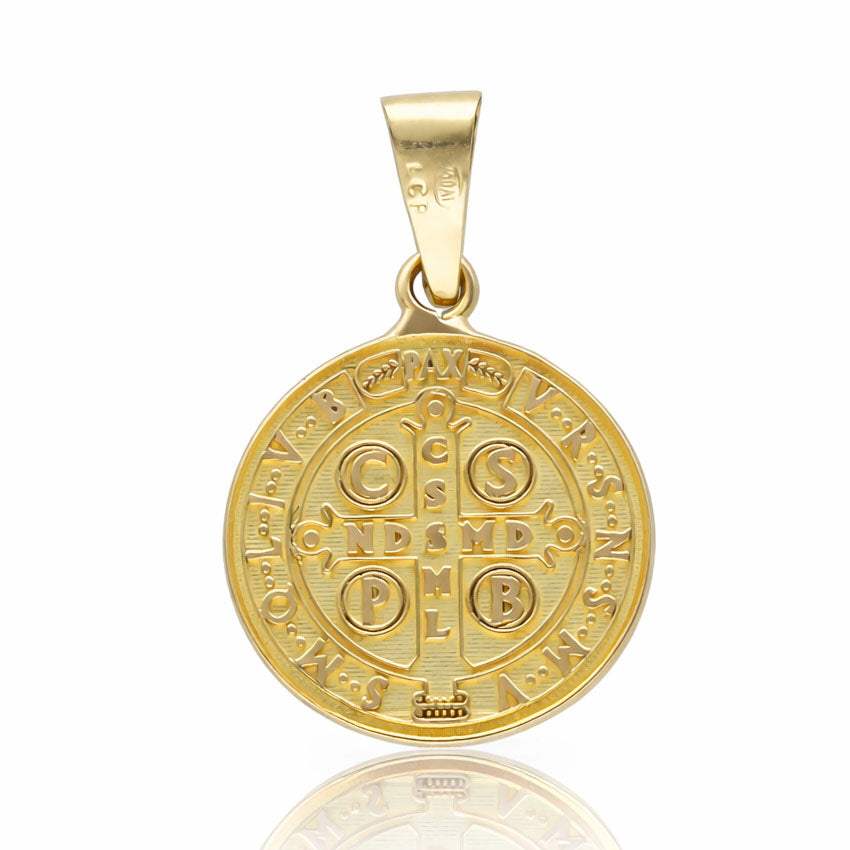 Medalla Oro 18Kl San Benito - 15mm