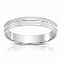 Alianza Oro Blanco 18KL Tallada 4mm