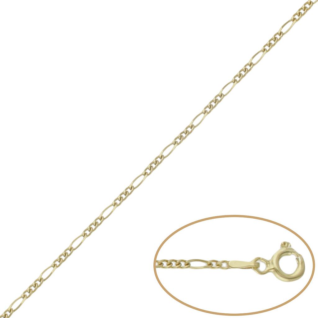 Cadena 3x1 Plata Chapada Oro 2mm
