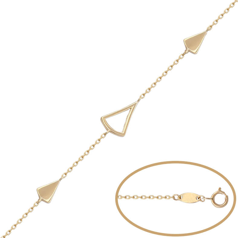 Pulsera Oro 18Kl 3 Triángulos