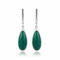 Pendientes Plata 925 Resina Verde