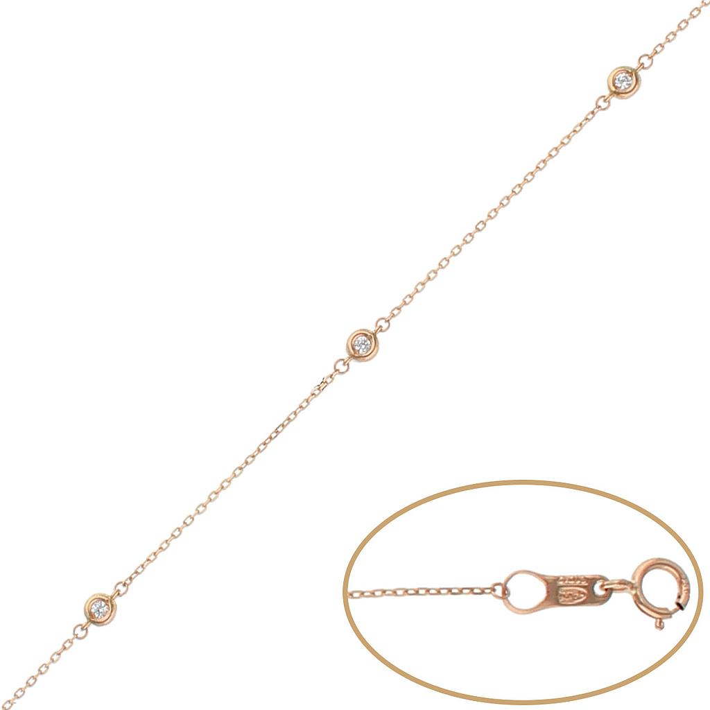 Pulsera Oro 18Kl Chatones - 3,50mm