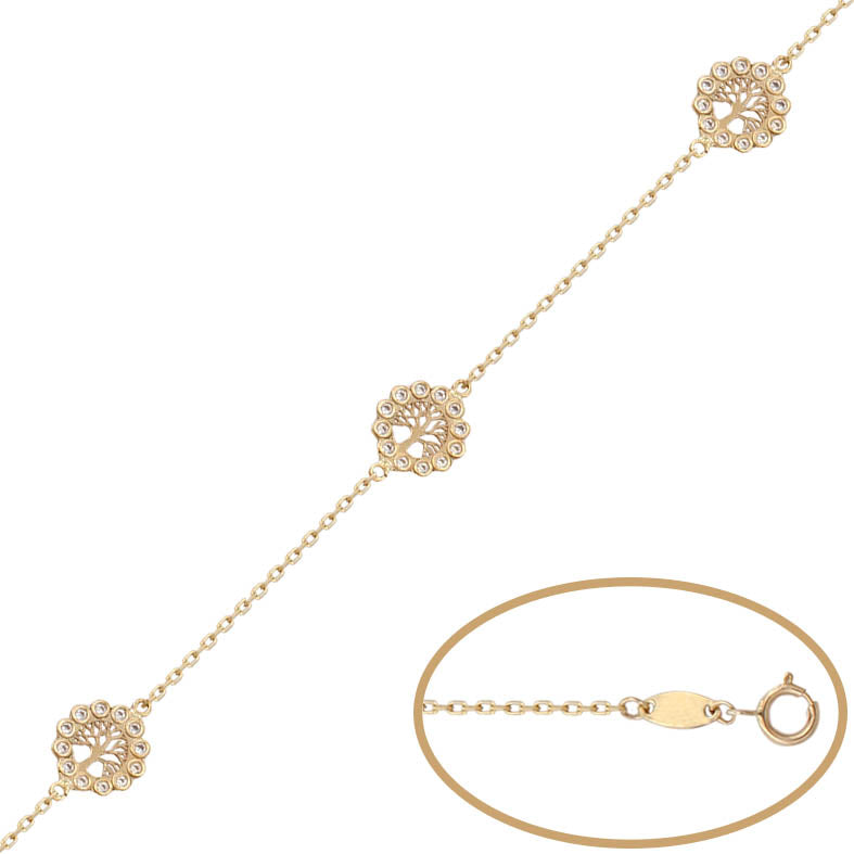 Pulsera Oro 18Kl Árbol de la Vida