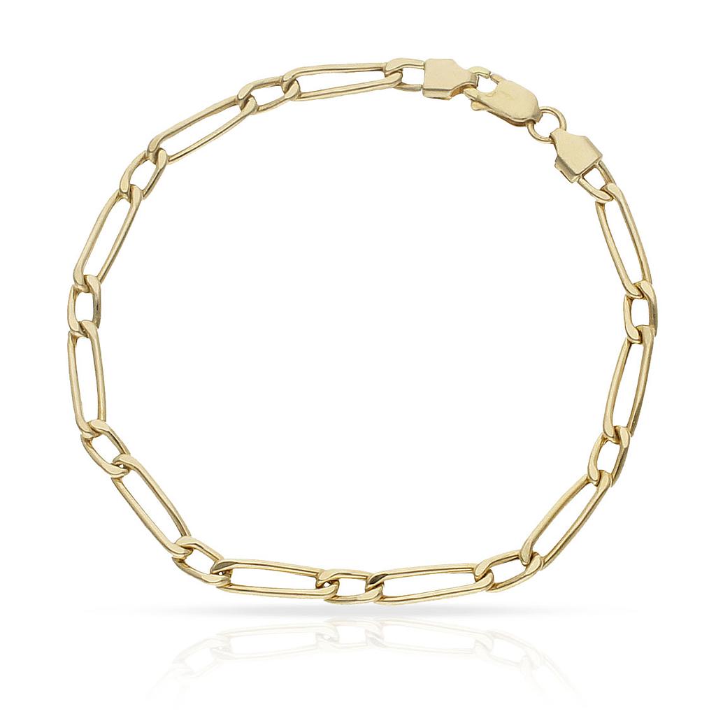 Pulsera Oro 18Kl Hueca 1x1 4mm