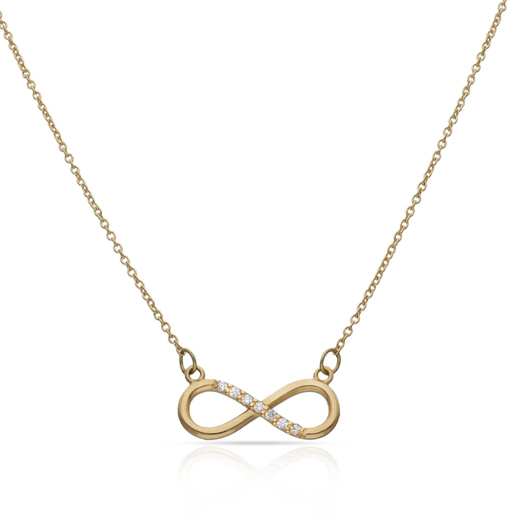 Gargantilla Oro 18K Infinito + Circonitas