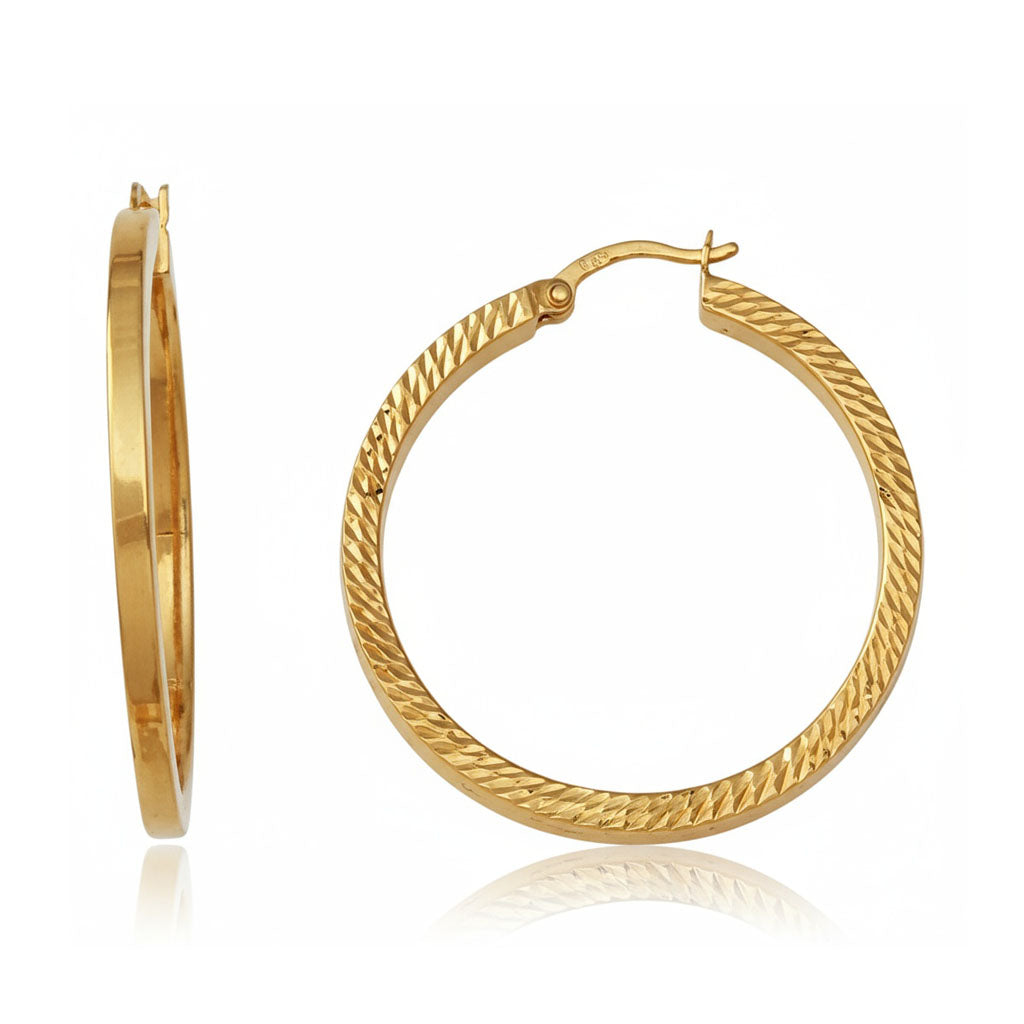 Aros Oro 18K Tallados 30mm