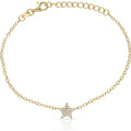 Pulsera Plata Chapada en Oro Estrella Circonitas