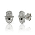 Pendientes Plata 925 Mano de Fátima Circonitas 7x10mm