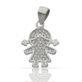 Colgante Plata 925 Niña con Circonitas
