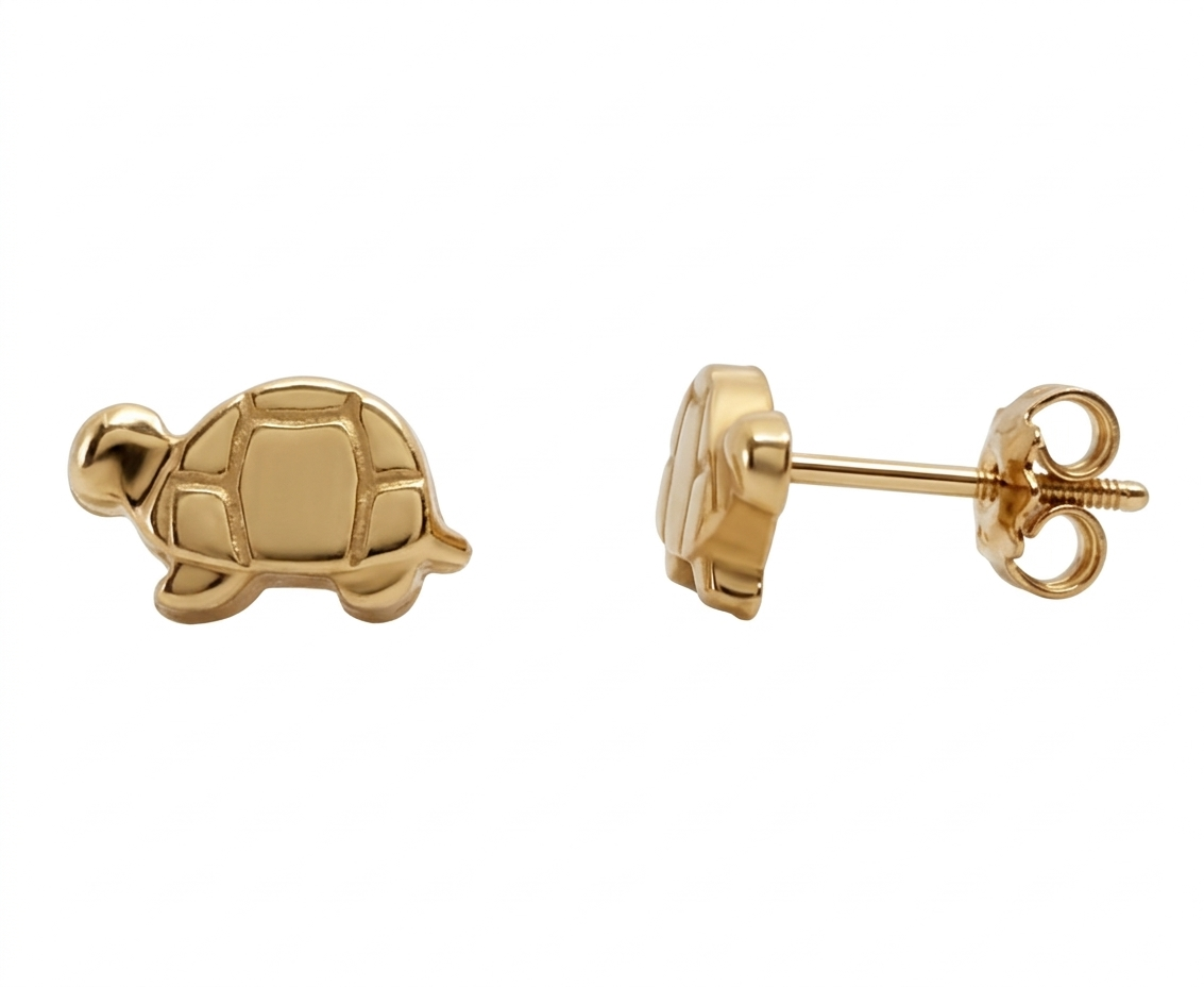 Pendientes Oro 18K Tortuga