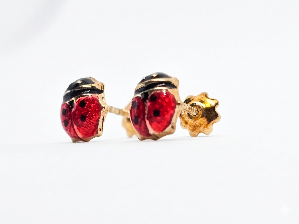 Pendientes Oro 18K Coccinellidae