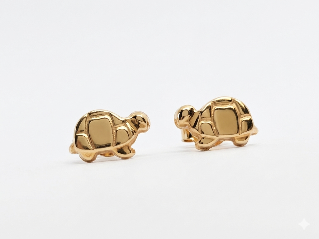 Pendientes Oro 18K Tortuga