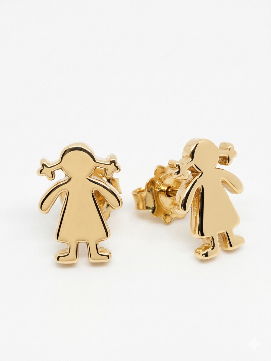 Pendientes Oro 18K Niña