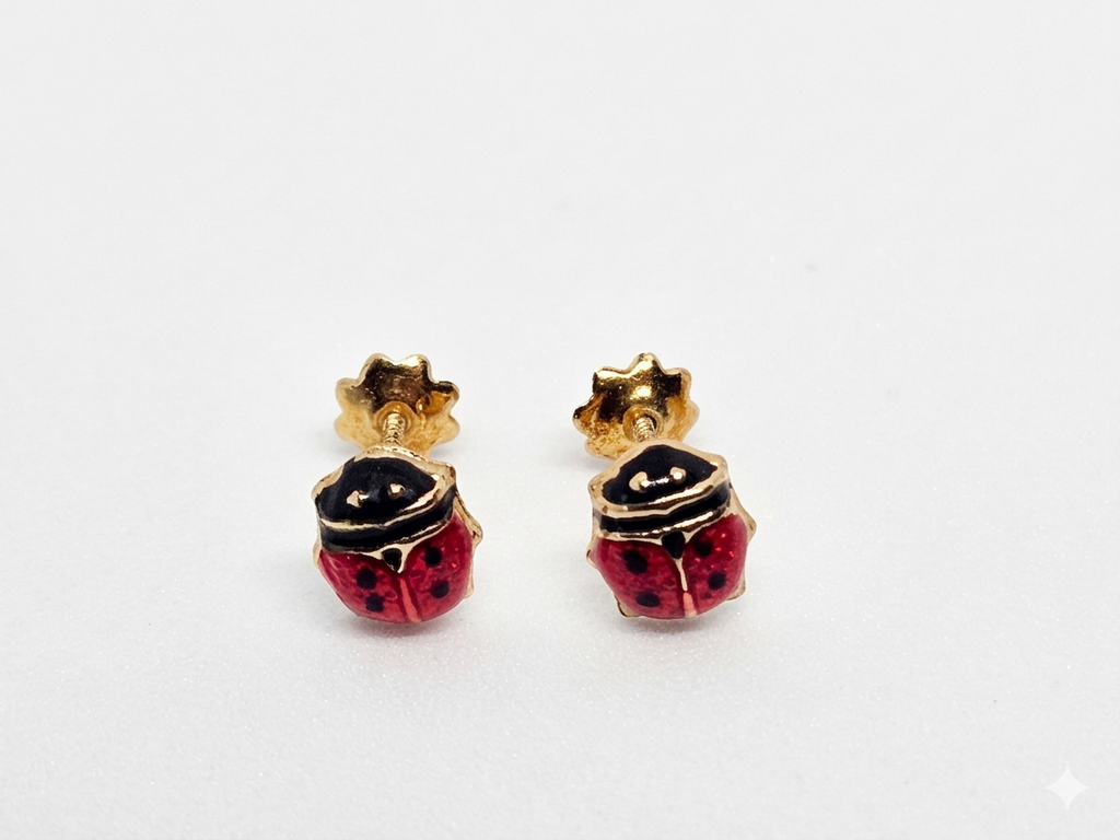 Pendientes Oro 18K Coccinellidae